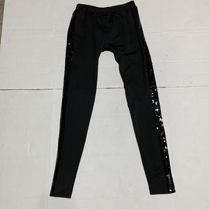 Mixit Black Side Sequin Lined Leggings
